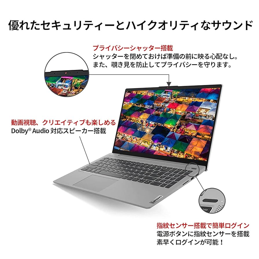 Amazon.co.jp: Lenovo Laptop, IdeaPad Slim 550i Laptop, 15.6